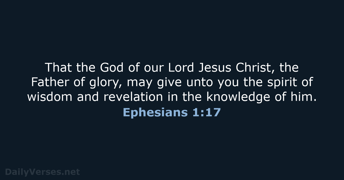 Ephesians 1:17 - KJV