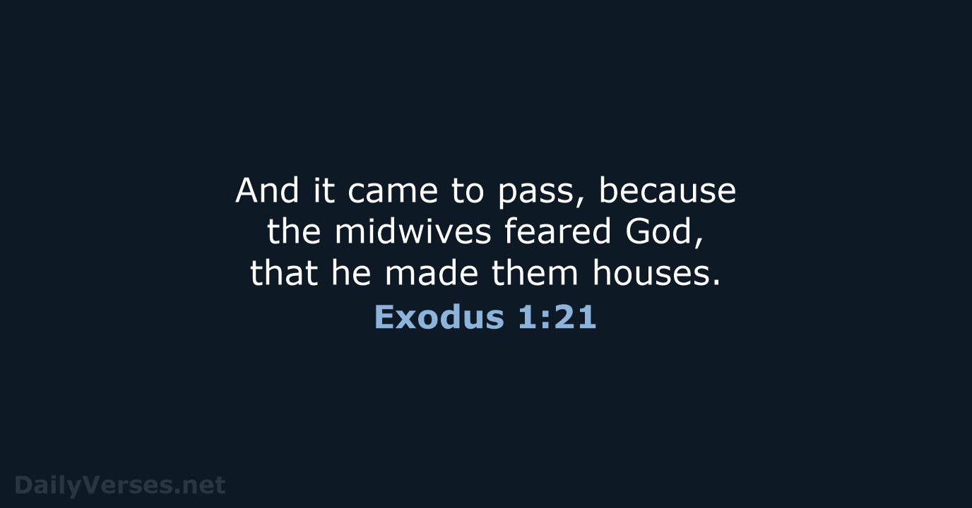 Exodus 1:21 - KJV