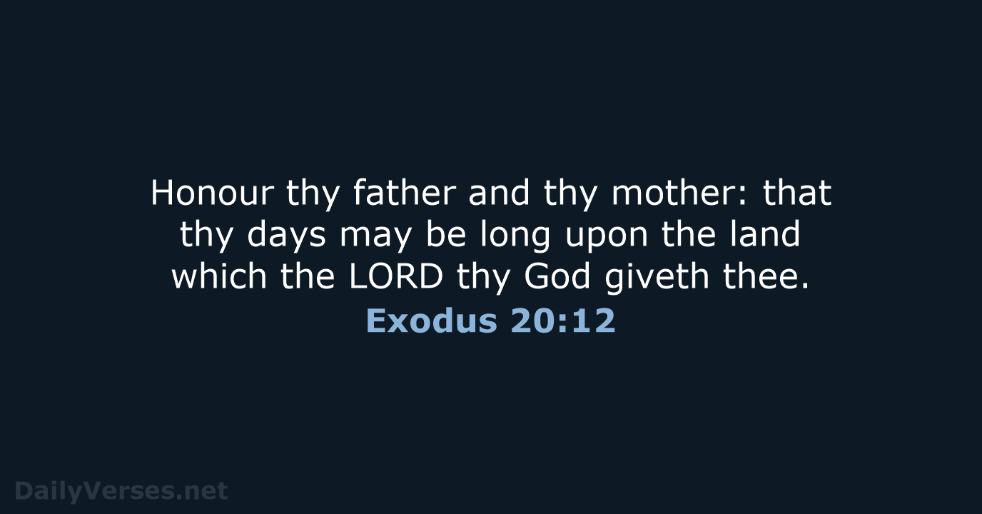 Exodus 20:12 - KJV