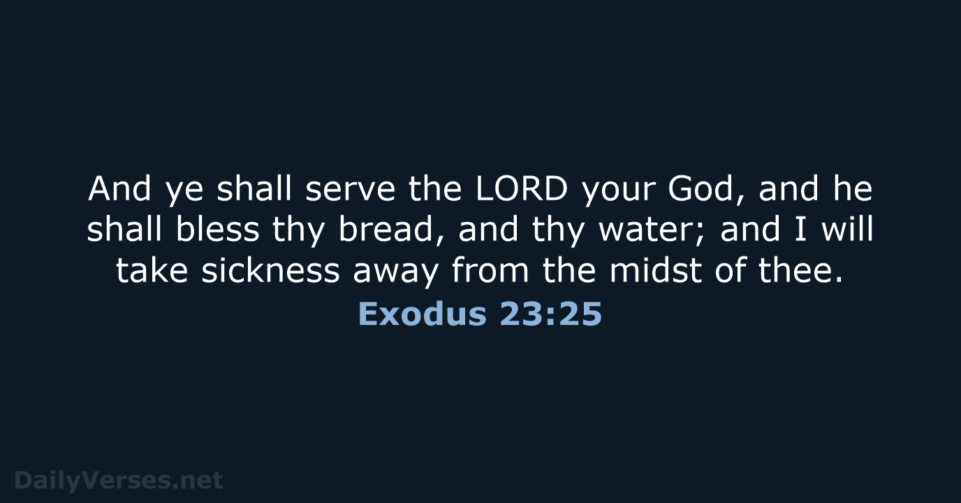 Exodus 23:25 - KJV