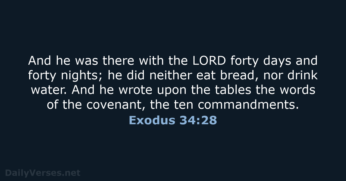 Exodus 34:28 - KJV