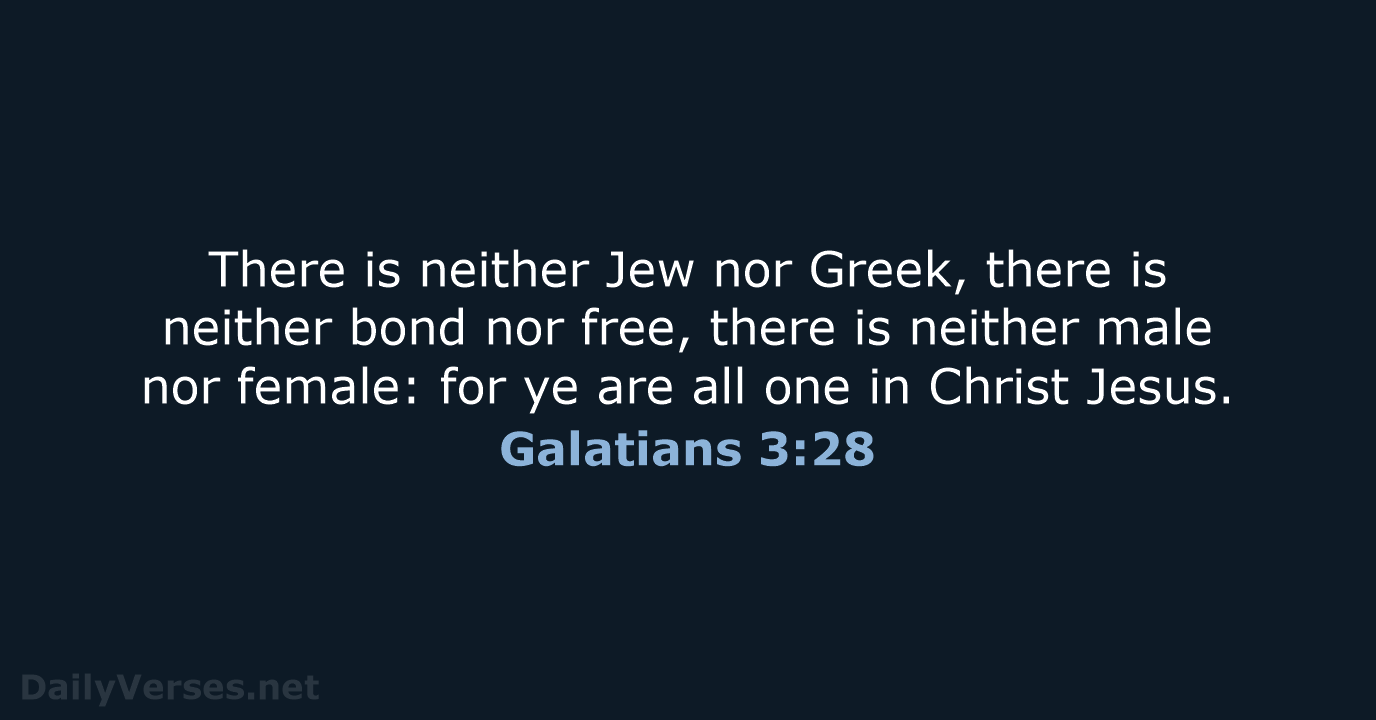Galatians 3:28 - KJV