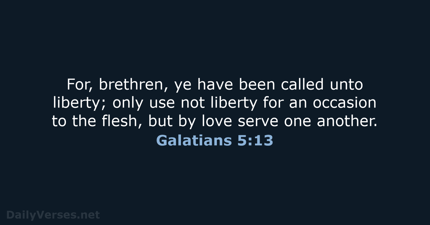 Galatians 5:13 - KJV