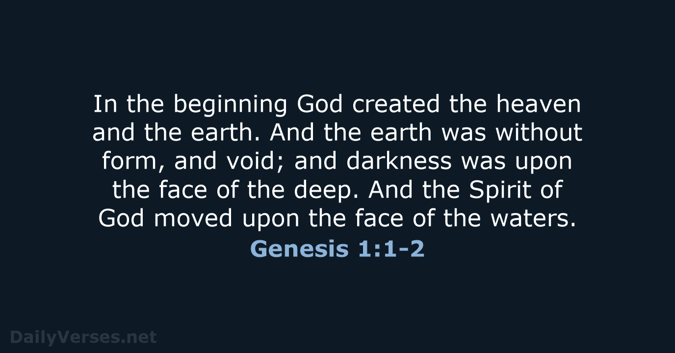 Genesis 1:1-2 - KJV