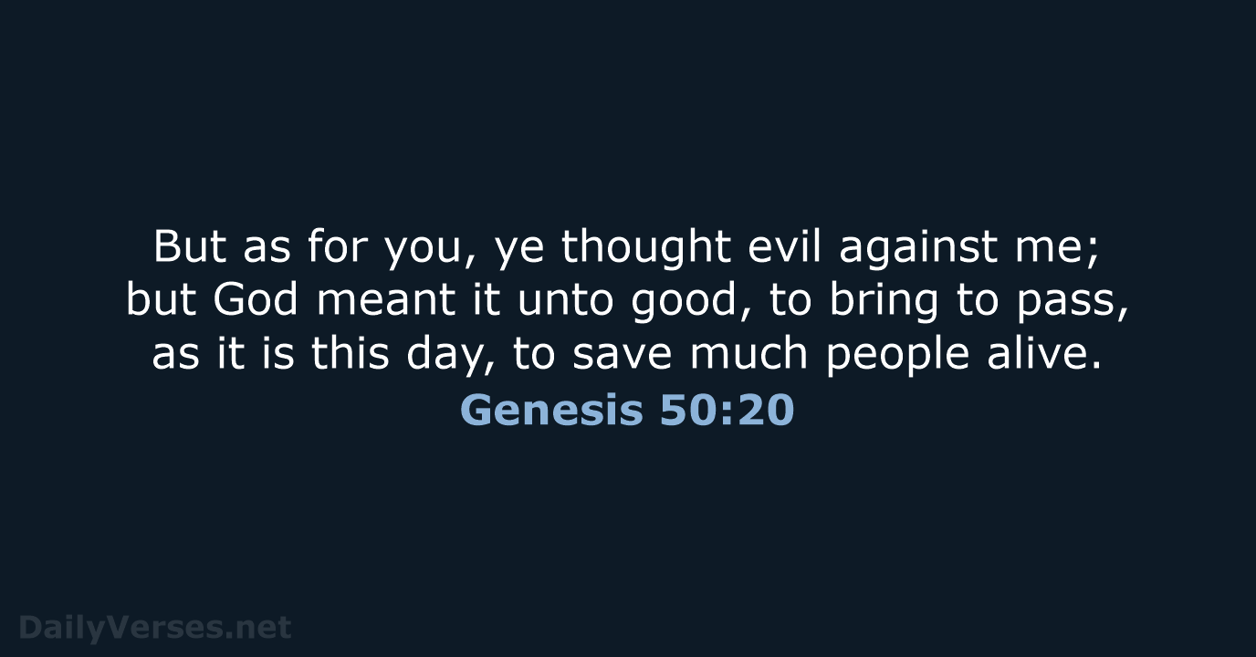 Genesis 50:20 - KJV