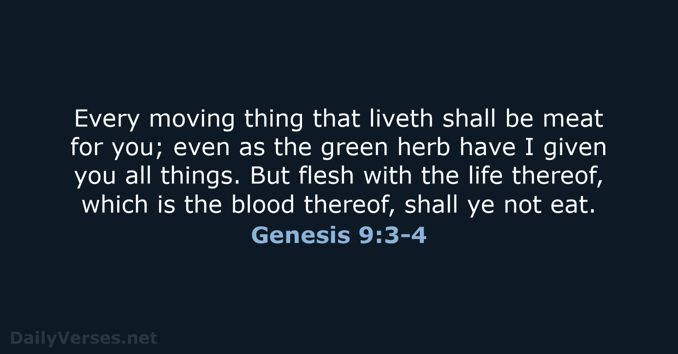 Genesis 9:3-4 - KJV