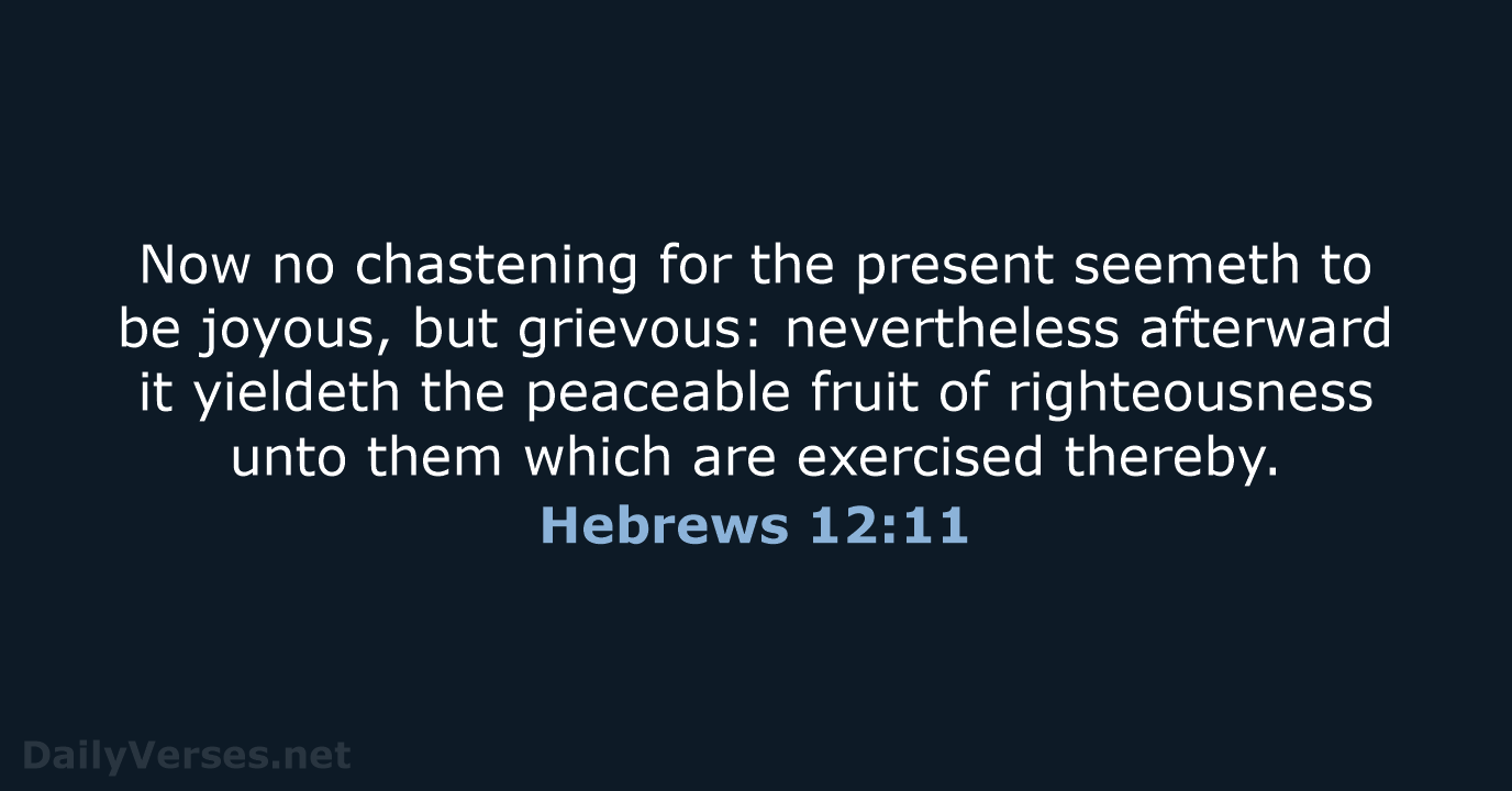 Hebrews 12:11 - KJV