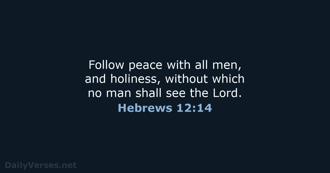 Hebrews 12:14 - KJV