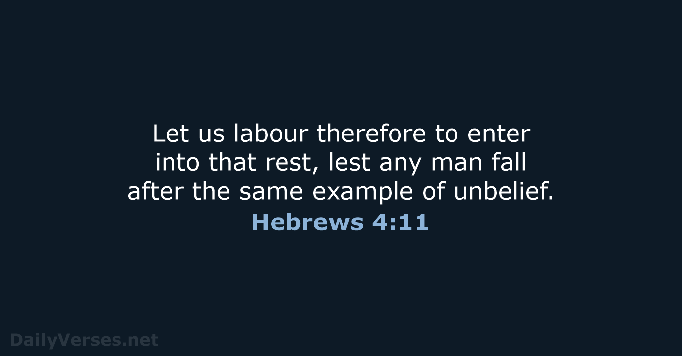 Hebrews 4:11 - KJV