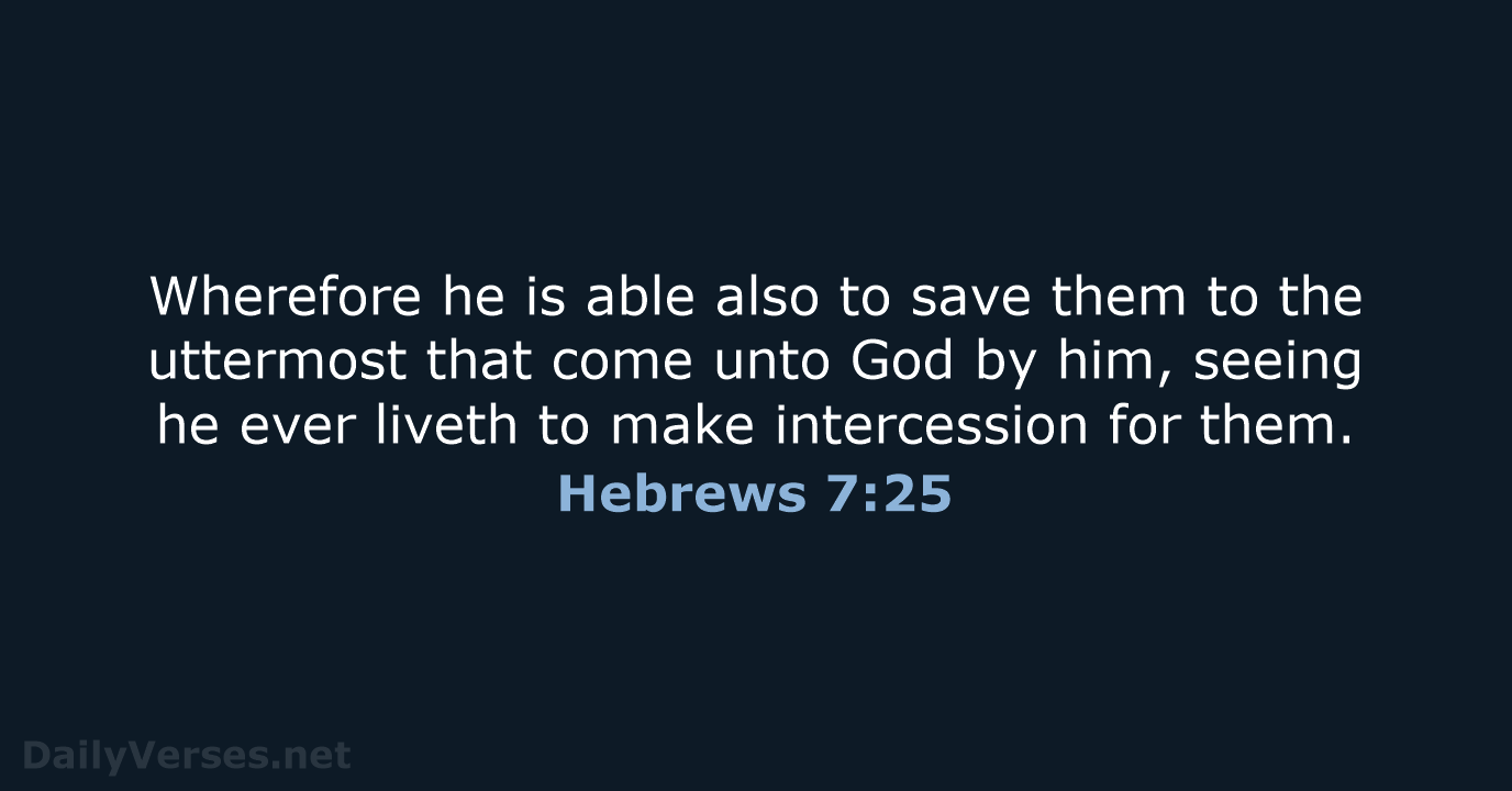 Hebrews 7:25 - KJV