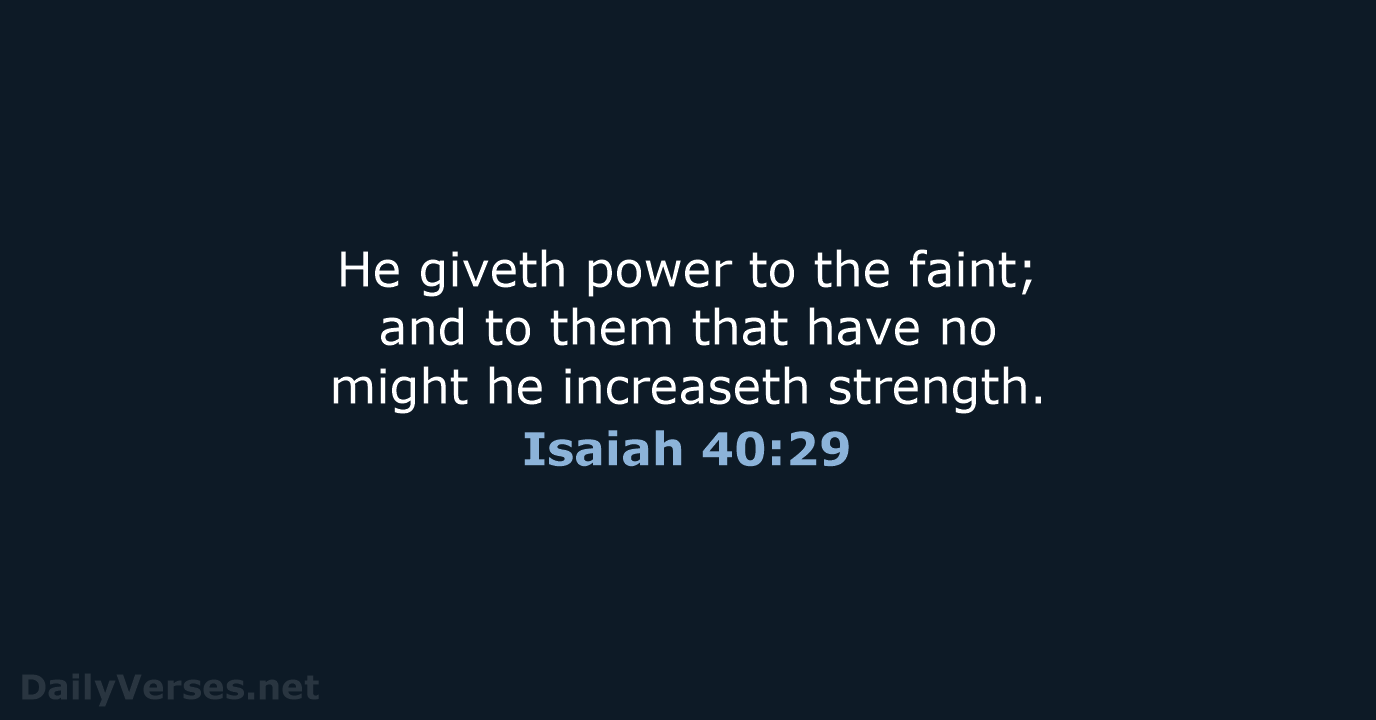 Isaiah 40:29 - KJV