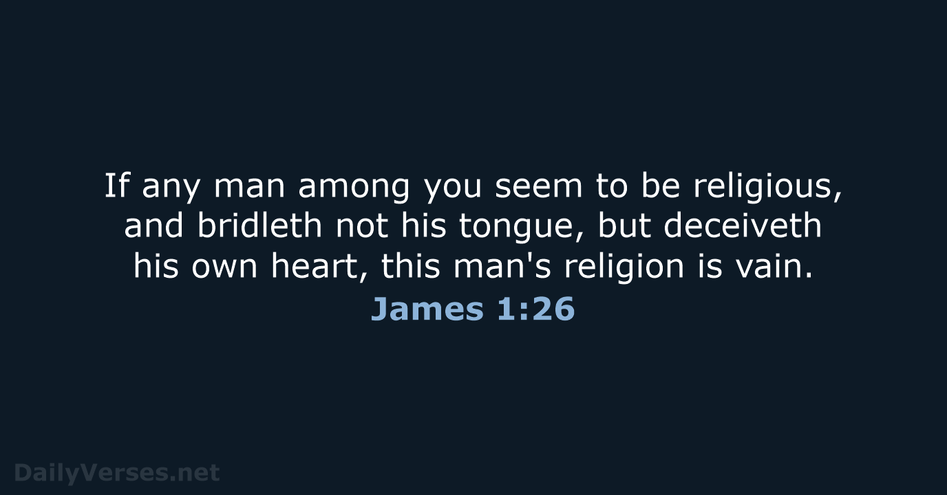 James 1:26 - KJV