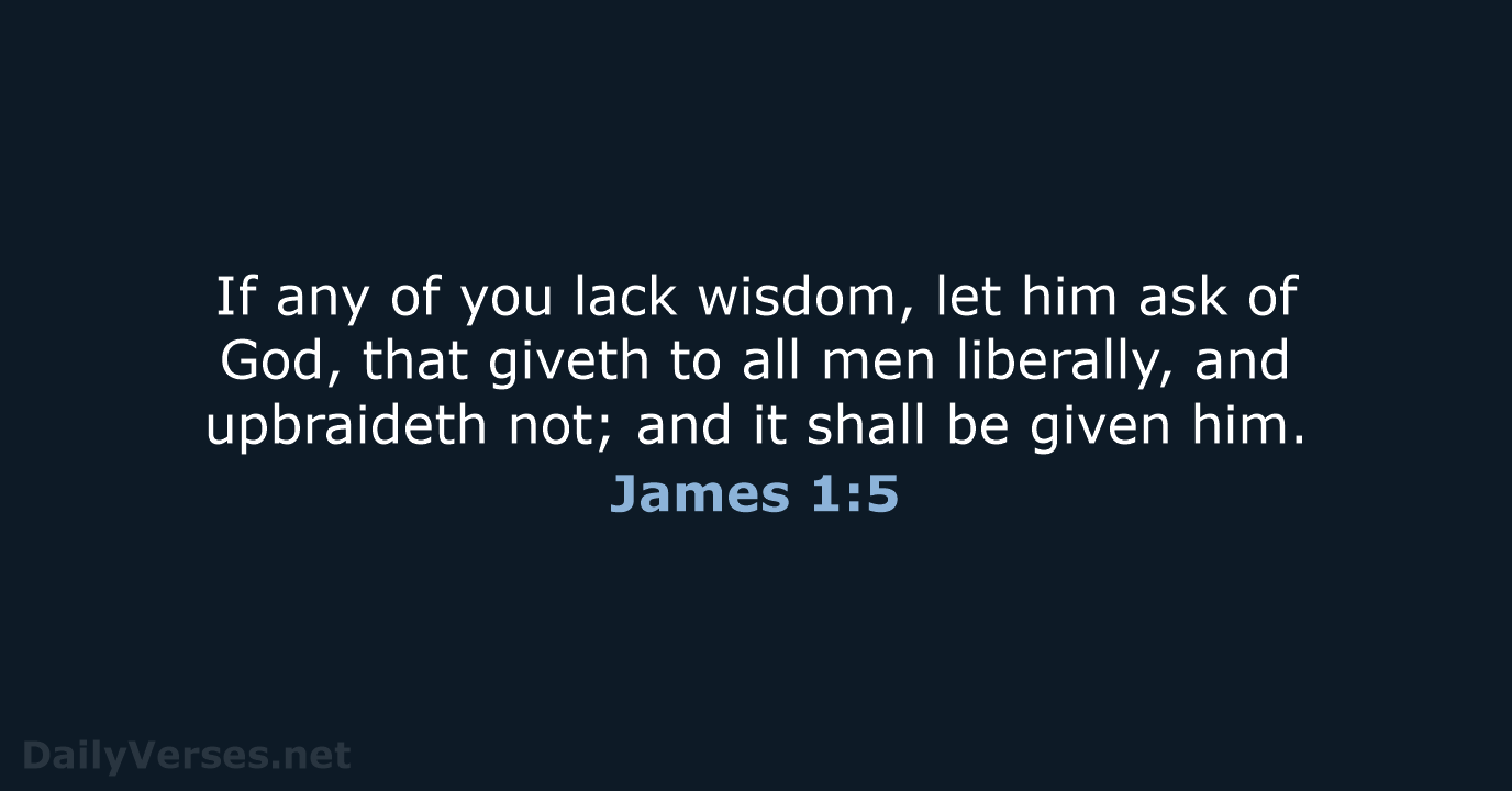 James 1:5 - KJV
