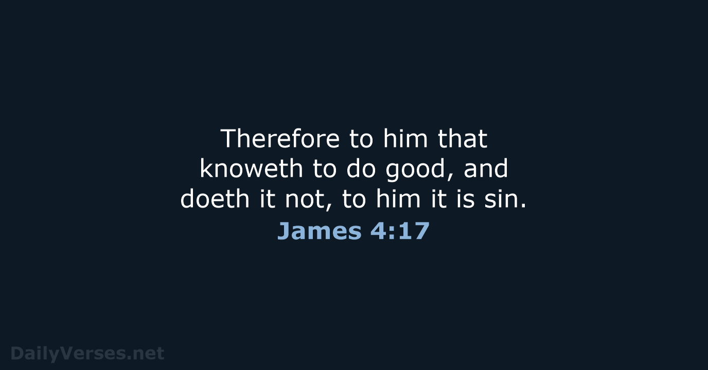 James 4:17 - KJV