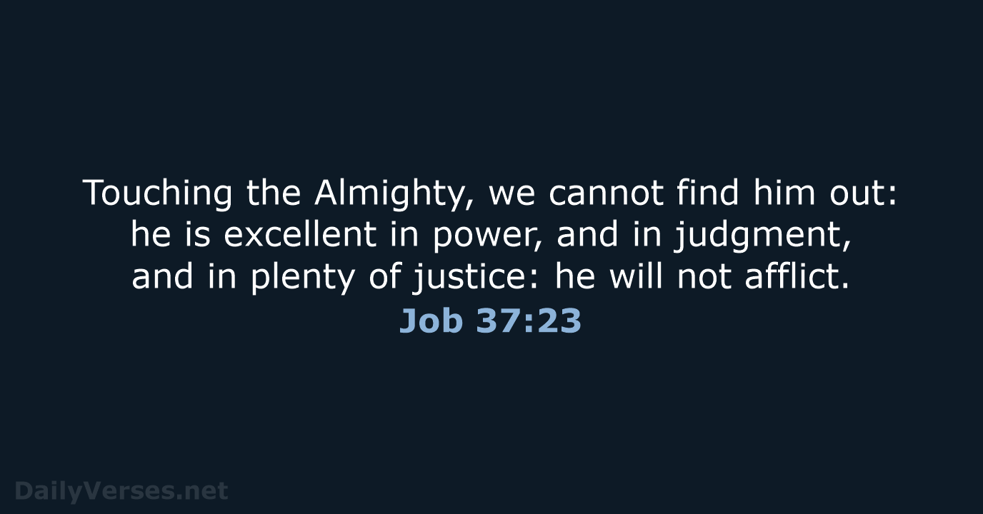 Job 37:23 - KJV