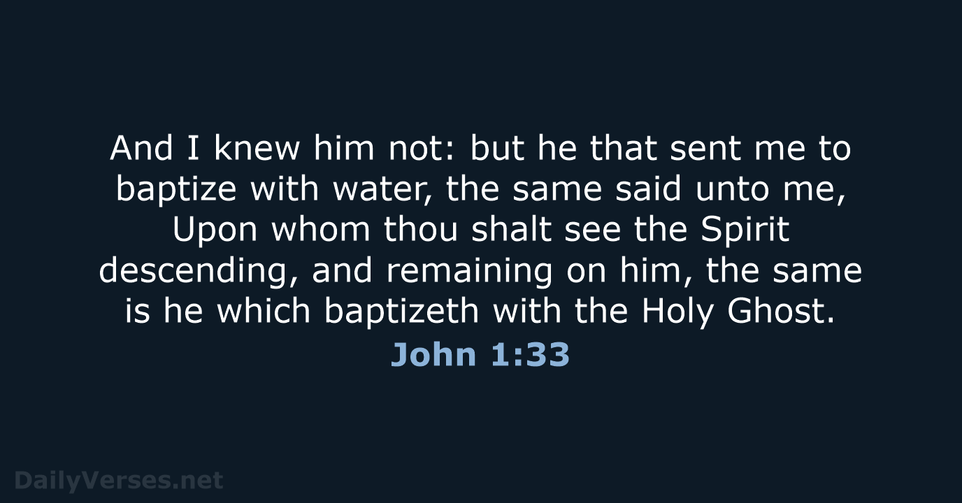 John 1:33 - KJV
