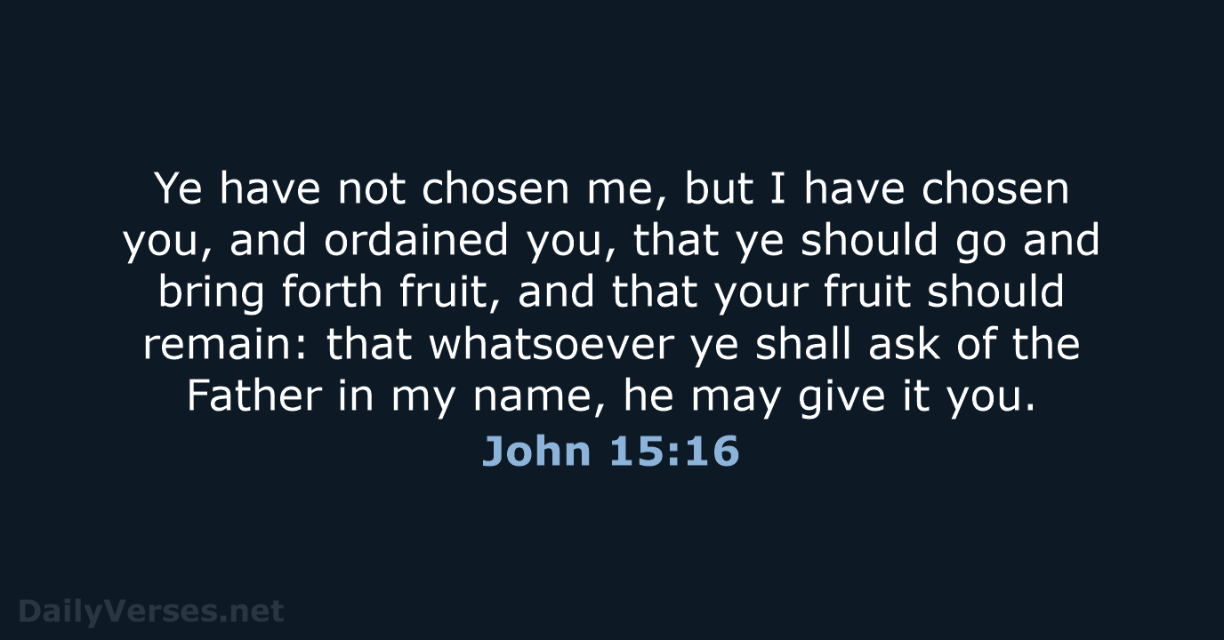 John 15:16 - KJV
