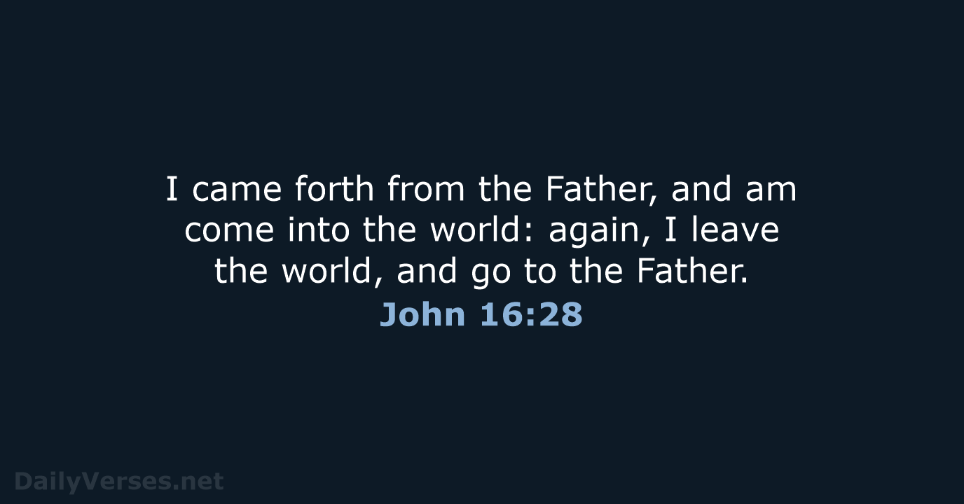 John 16:28 - KJV