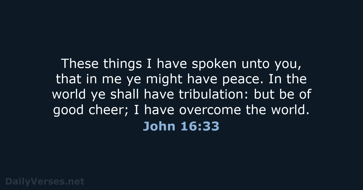 John 16:33 - KJV
