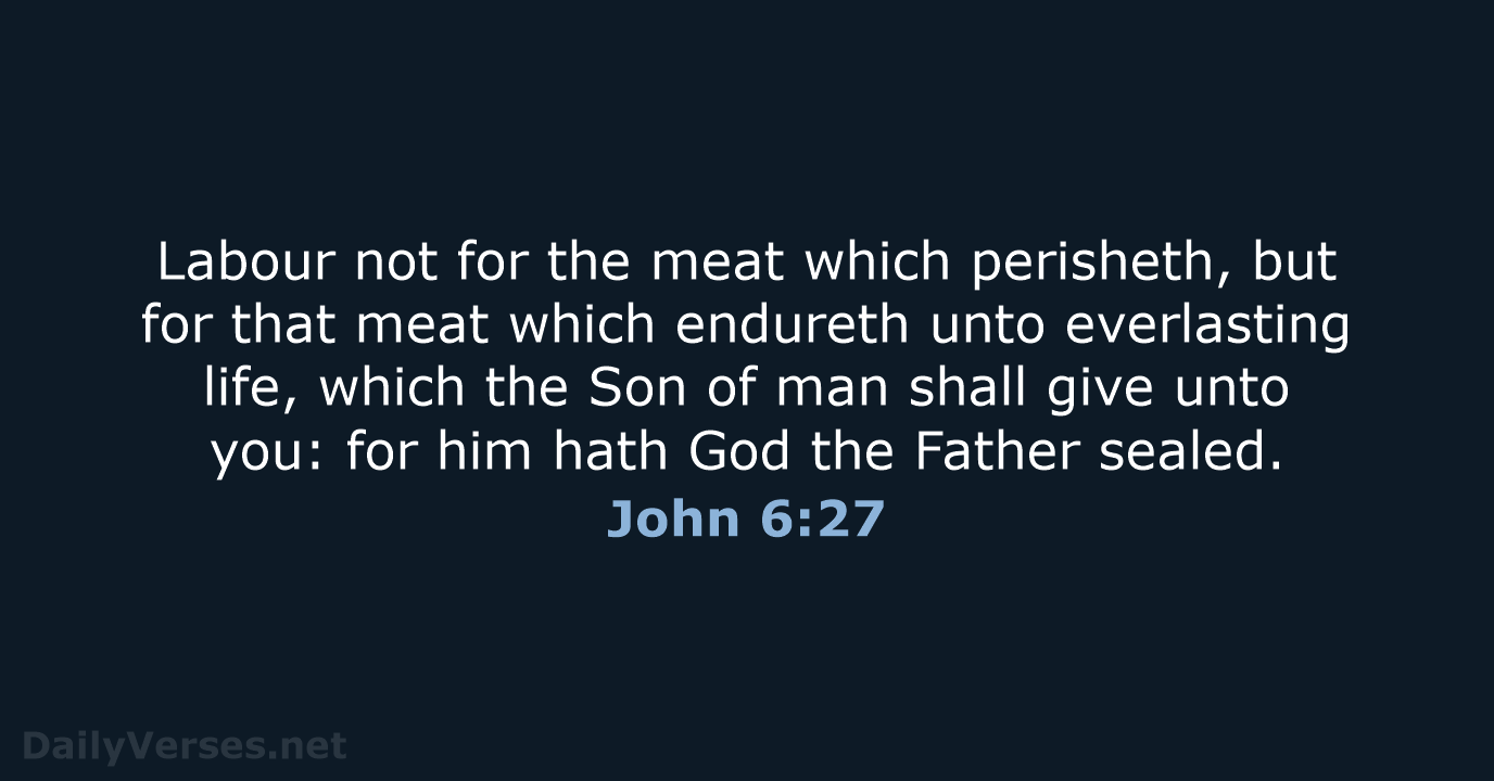 John 6:27 - KJV