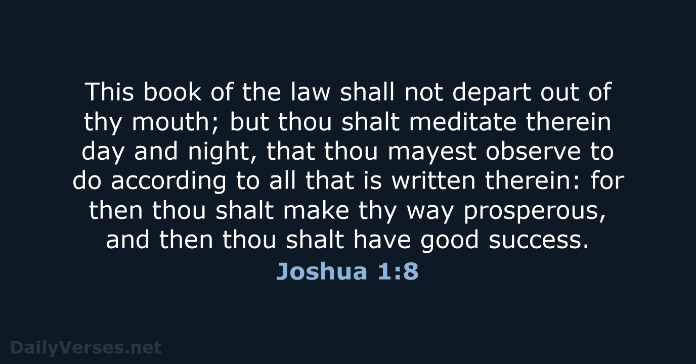 Joshua 1:8 - KJV