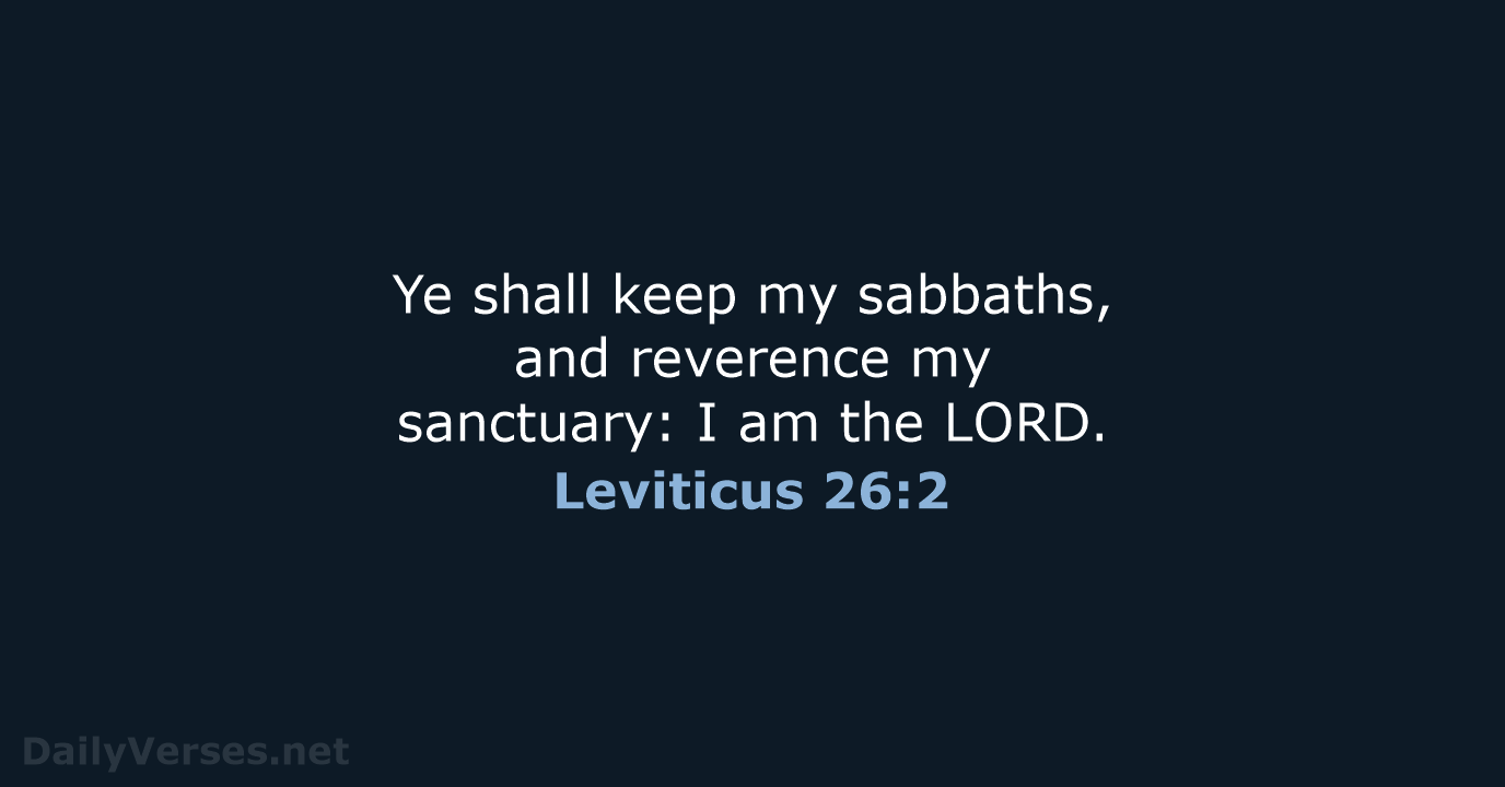 Leviticus 26:2 - KJV
