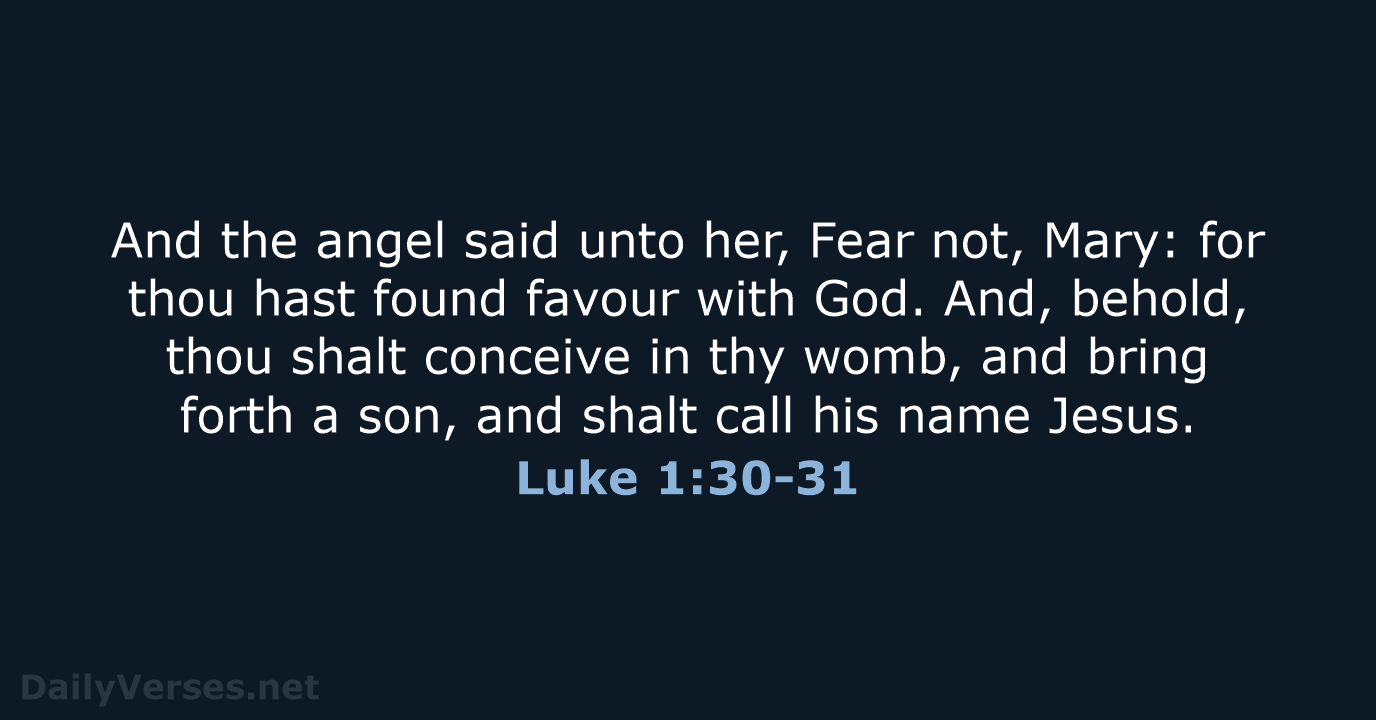 Luke 1:30-31 - KJV