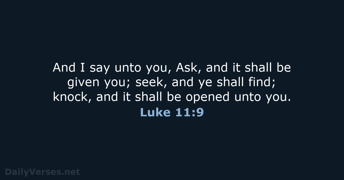 luke 11 9 10 kjv