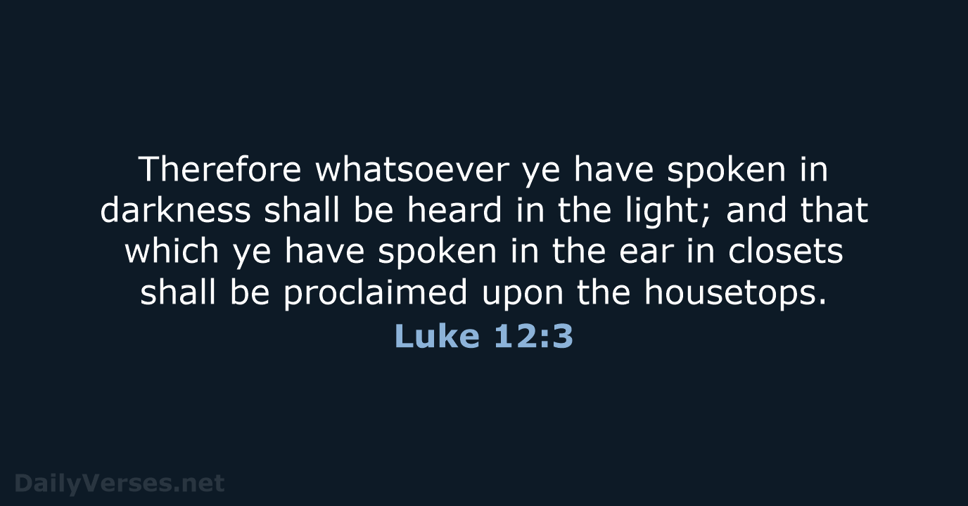 Luke 12:3 - KJV
