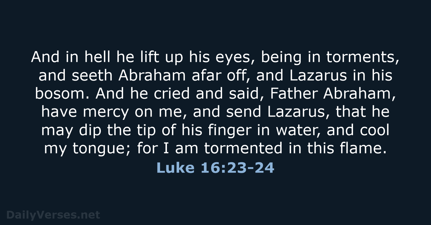 Luke 16:23-24 - KJV