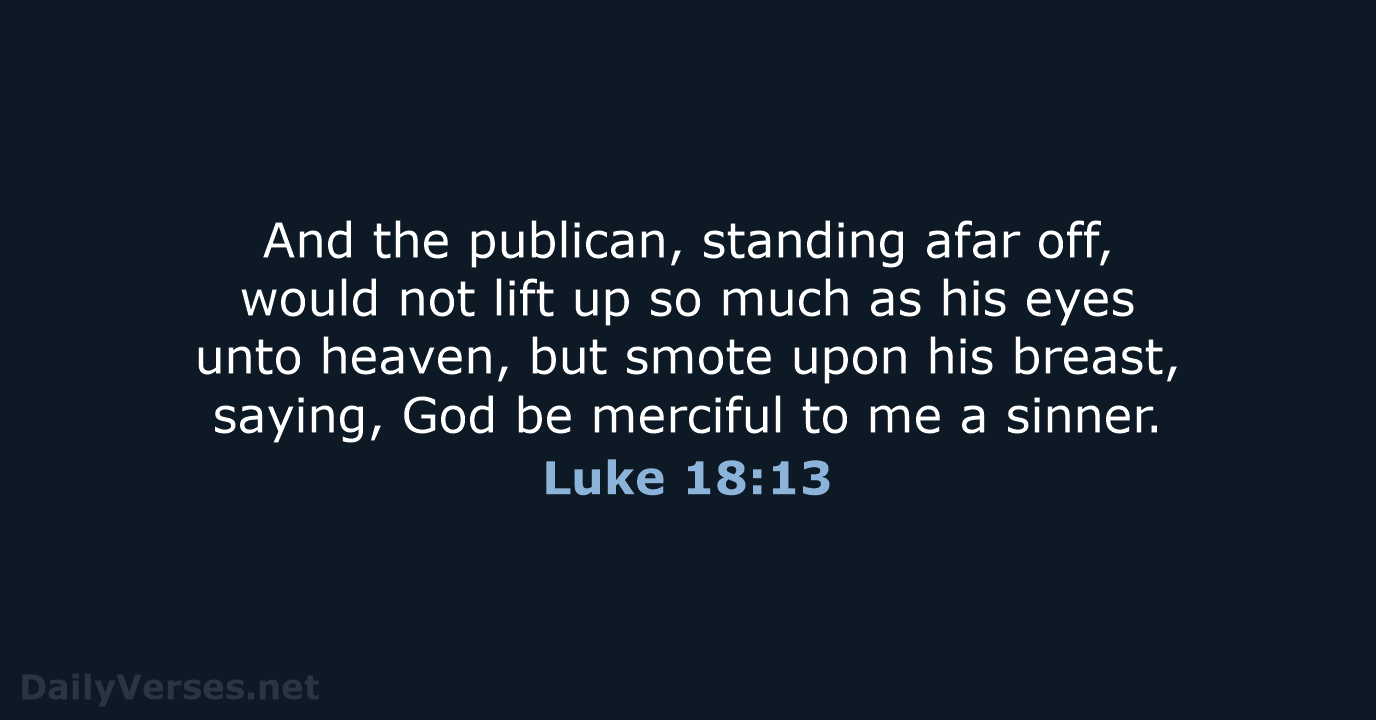 Luke 18:13 - KJV