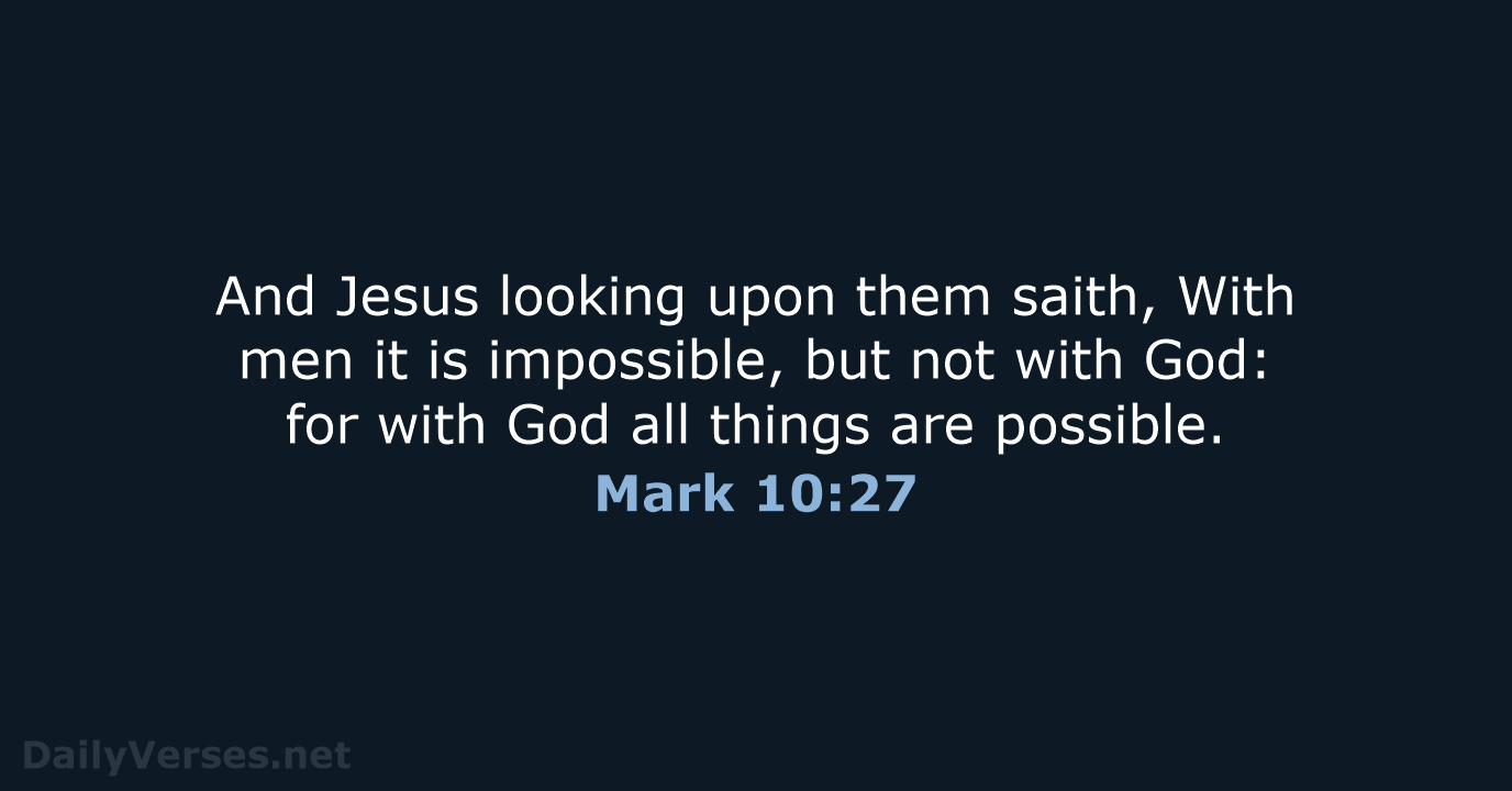 Mark 10:27 - KJV
