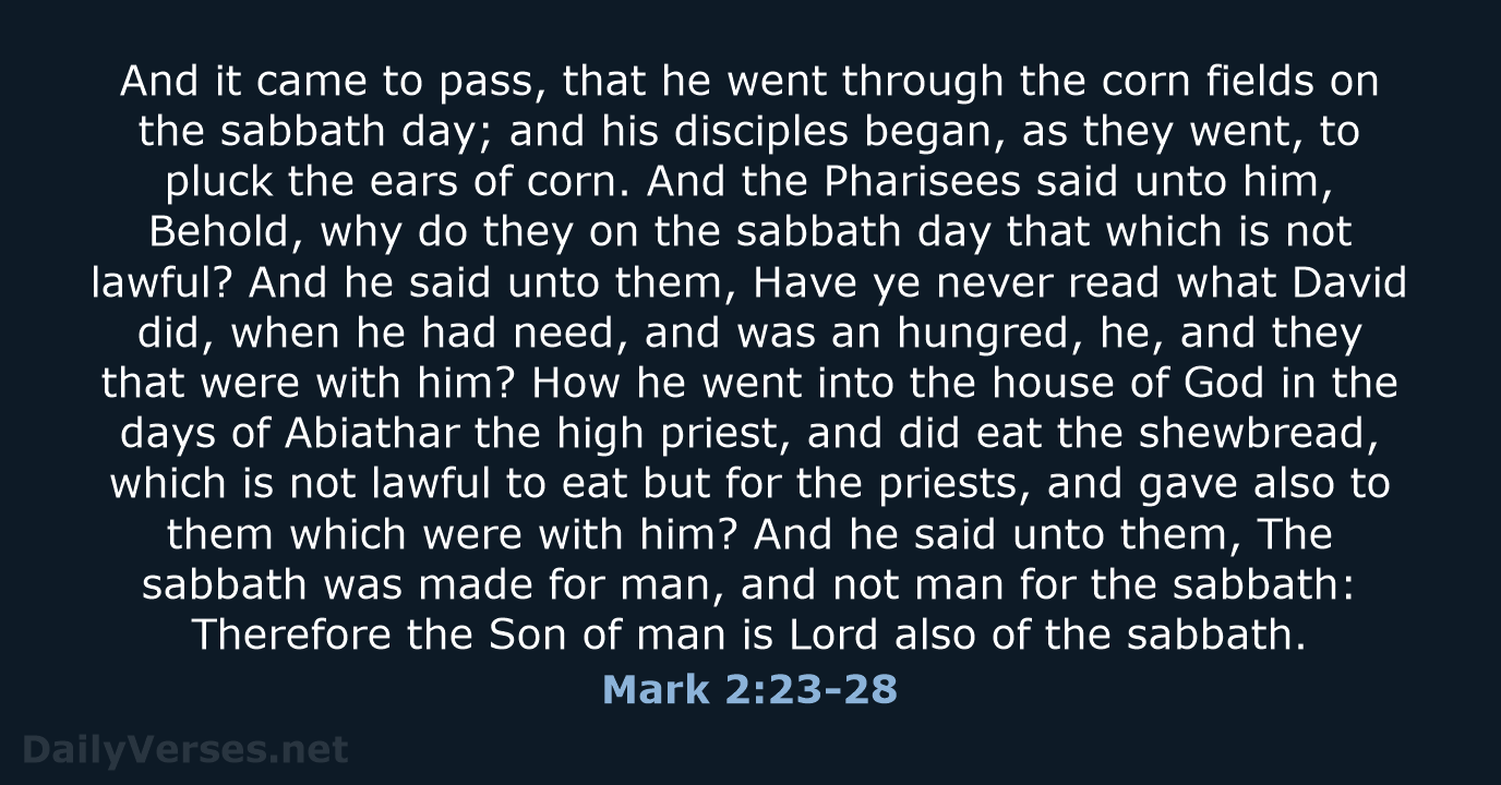 Mark 2:23-28 - KJV
