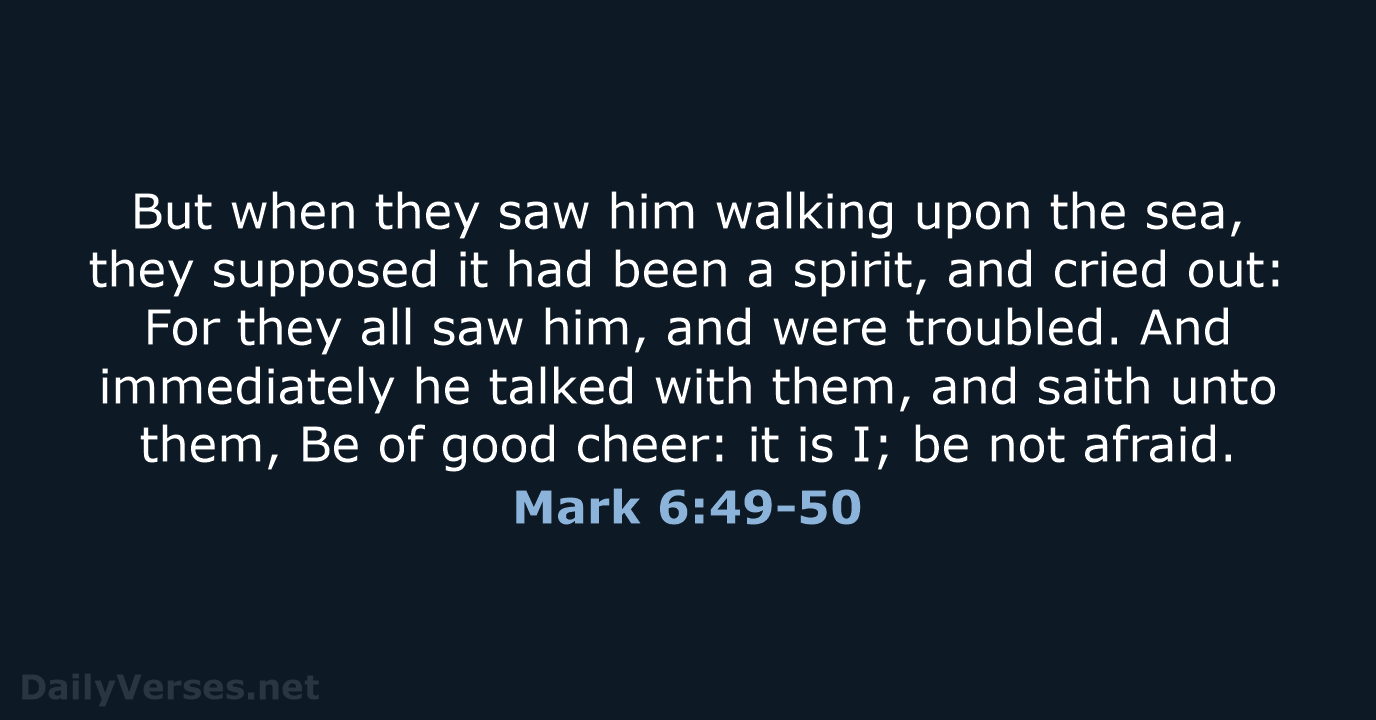Mark 6 49 50 Bible Verse KJV DailyVerses