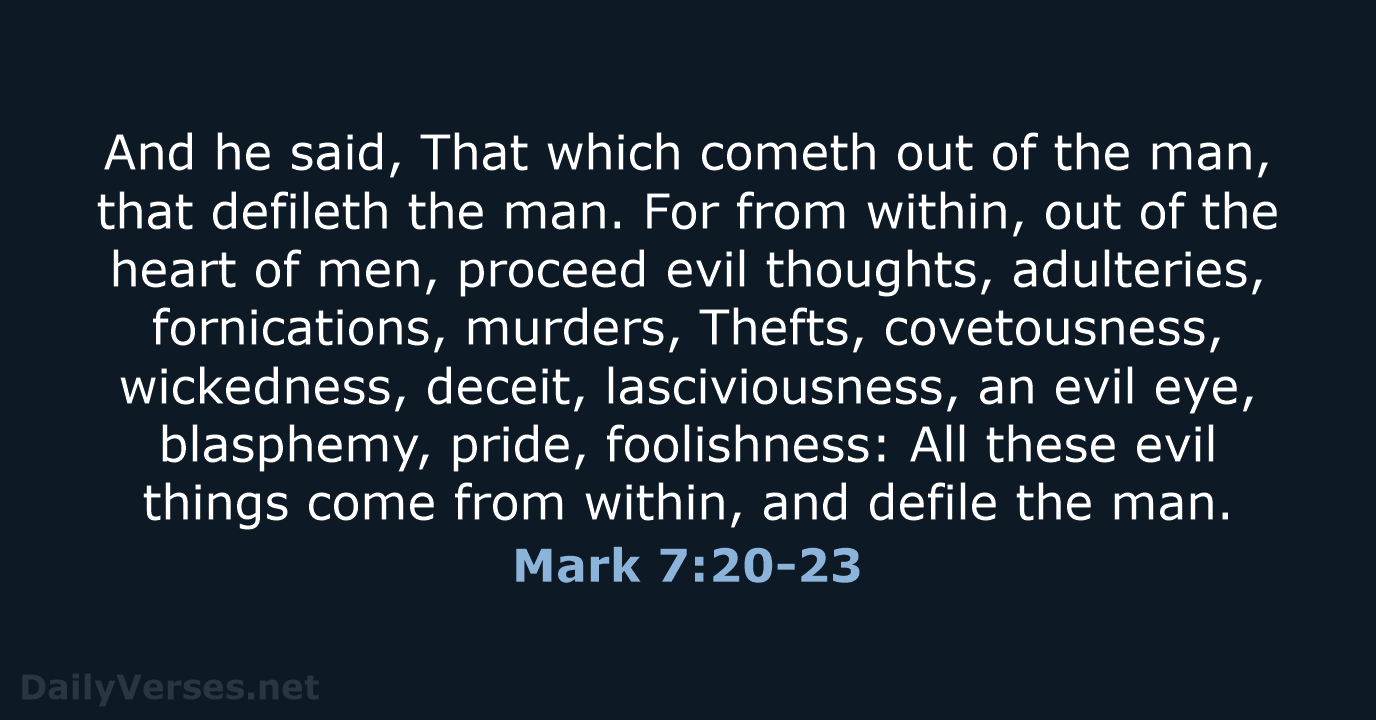 Mark 7:20-23 - KJV