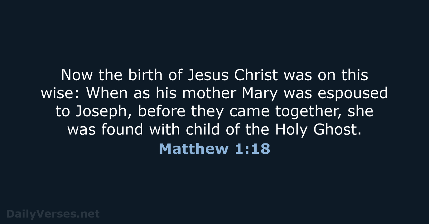 Matthew 1:18 - KJV