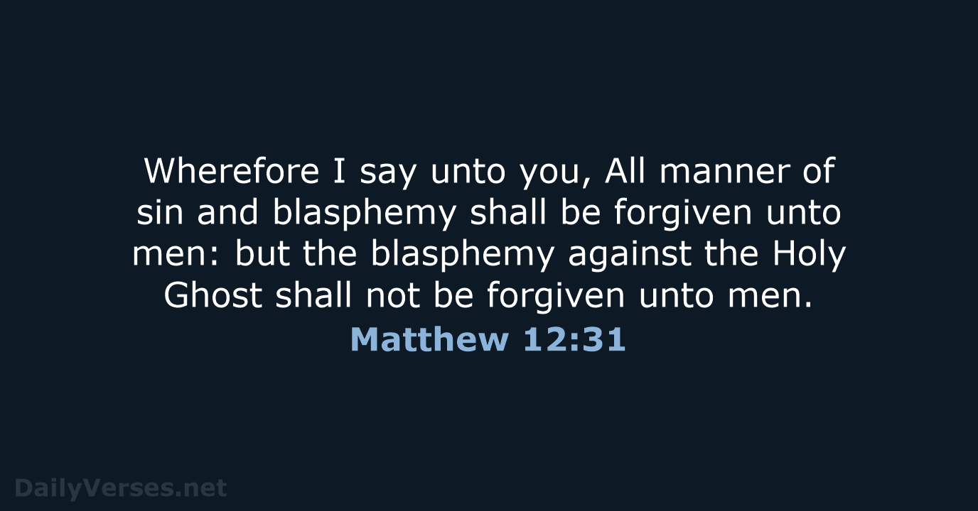 Matthew 12 31 Bible Verse KJV DailyVerses