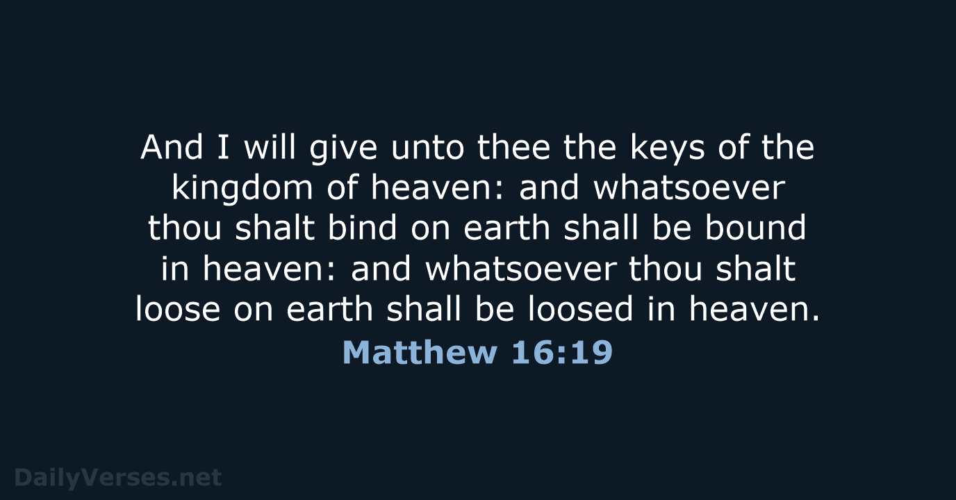 matt 16 18 19 kjv