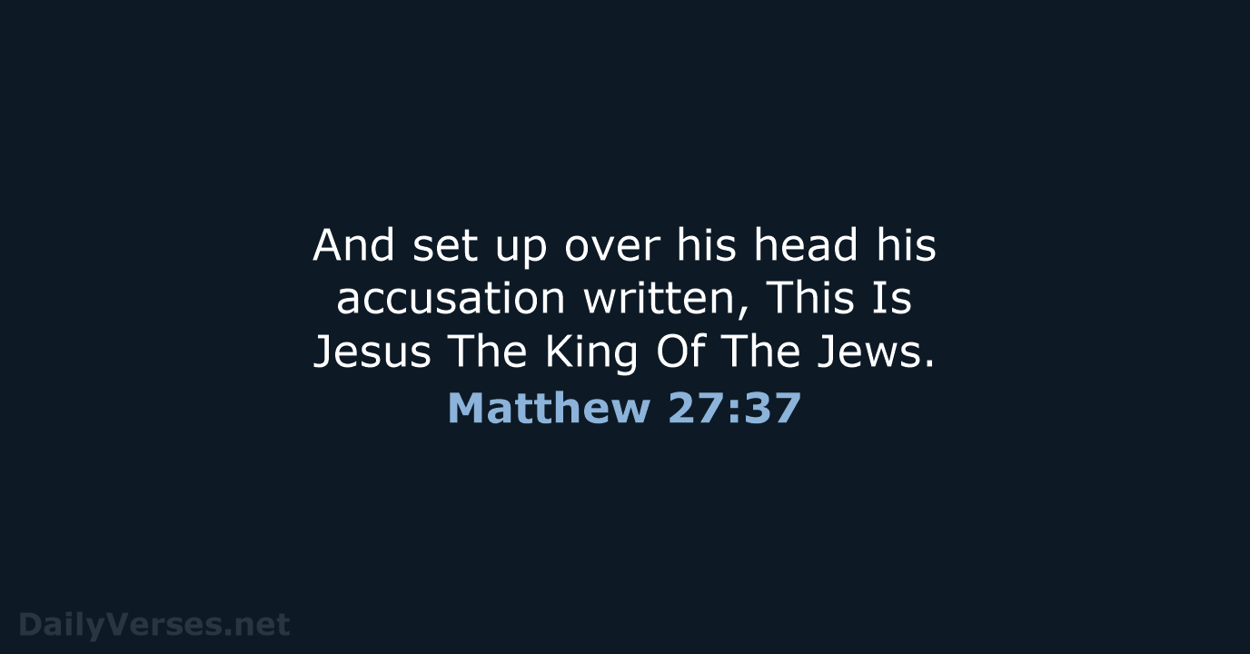 Matthew 27:37 - KJV