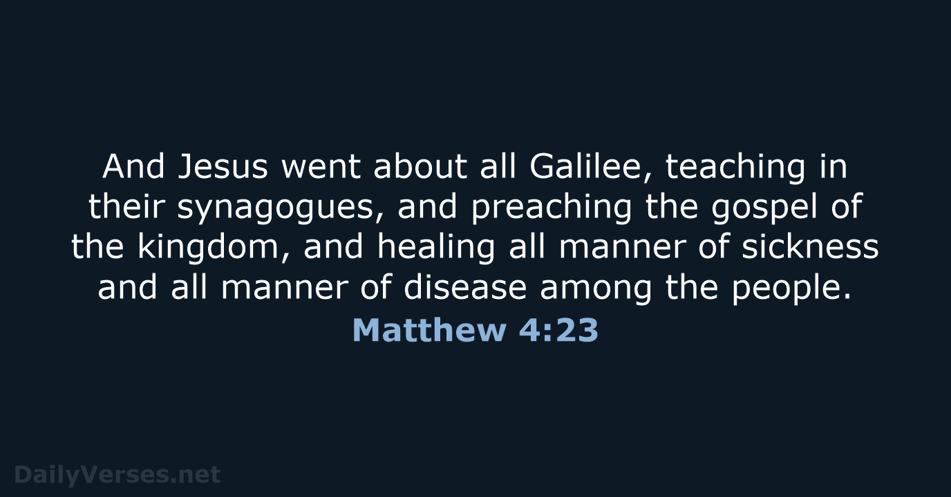 Matthew 4:23 - KJV