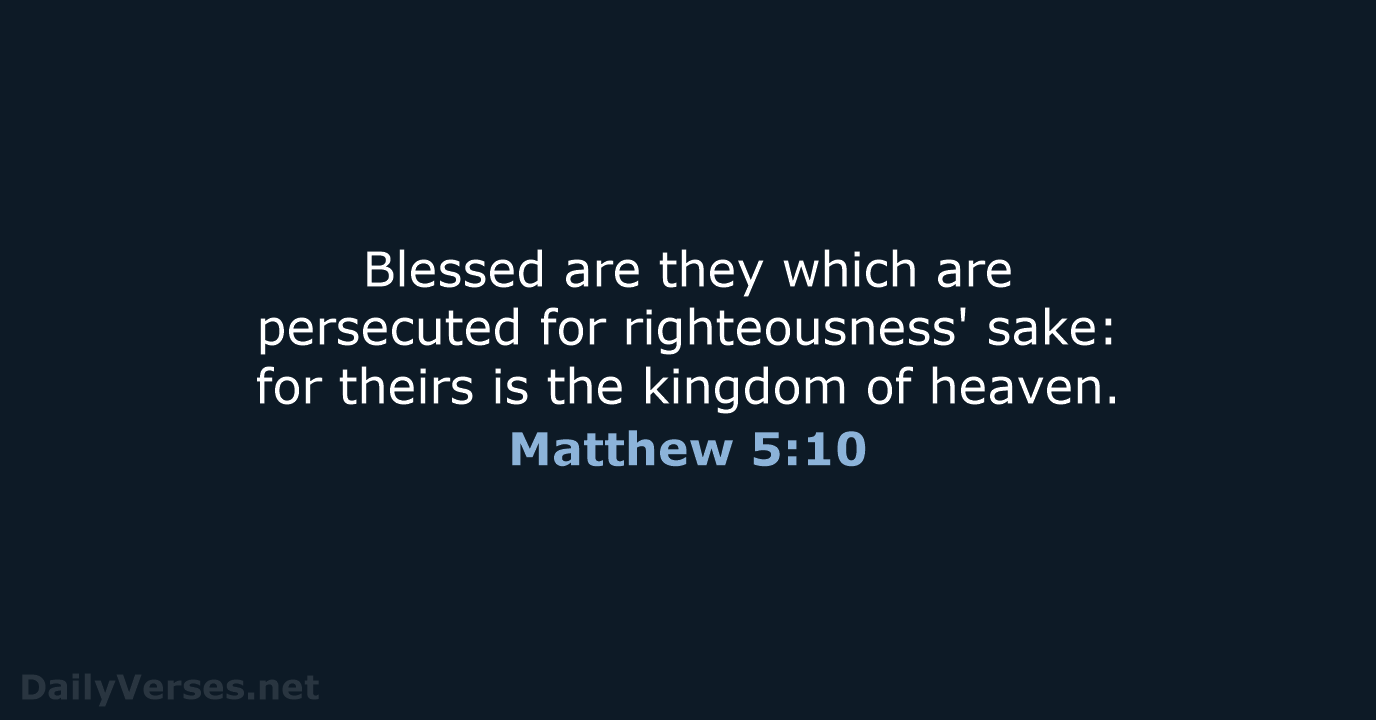 Matthew 5:10 - KJV
