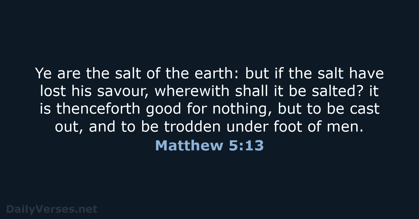 Matthew 5:13 - KJV