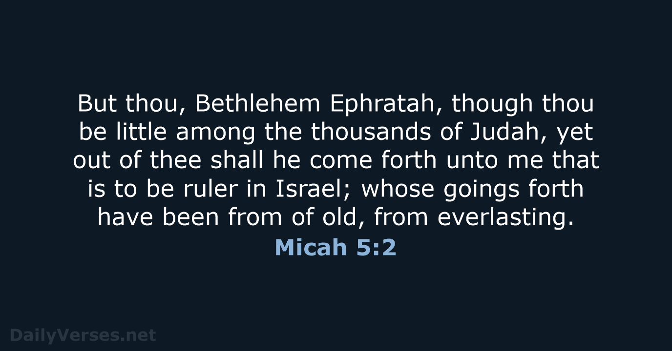 Micah 5:2 - KJV