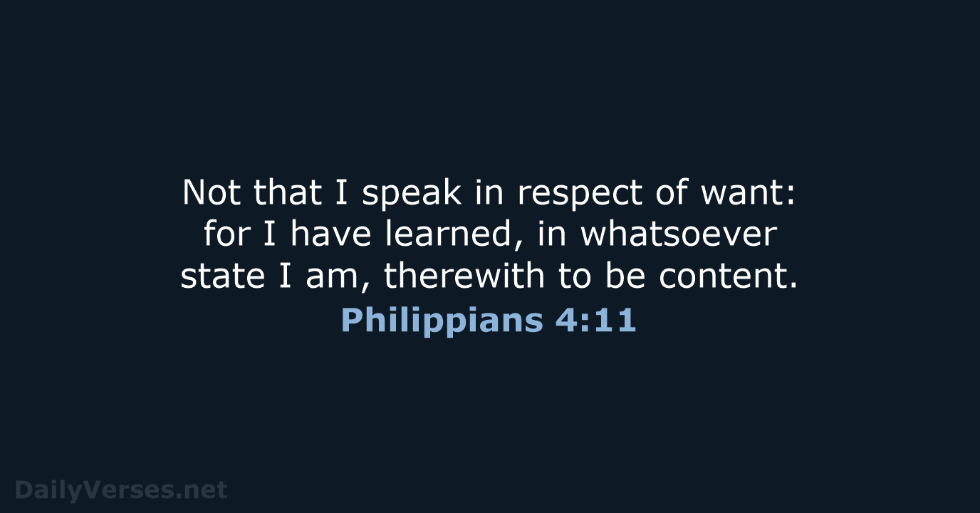 Philippians 4:11 - KJV