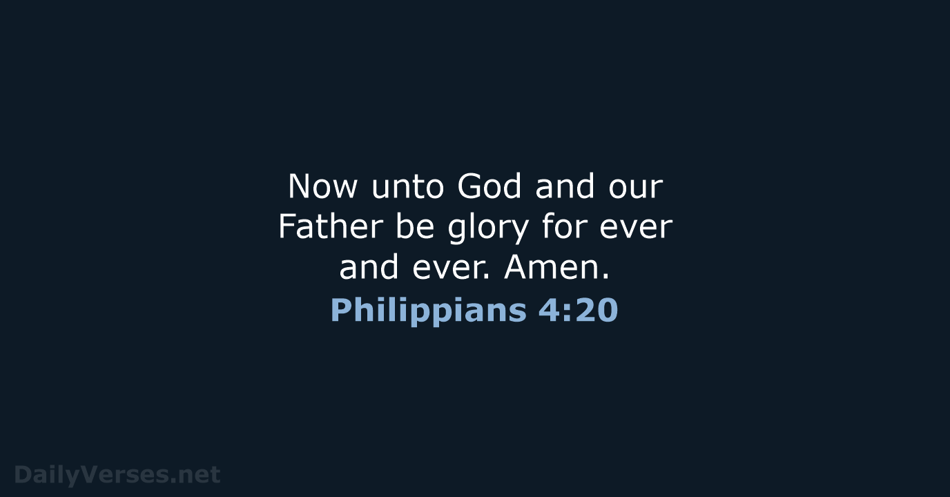 Philippians 4:20 - KJV