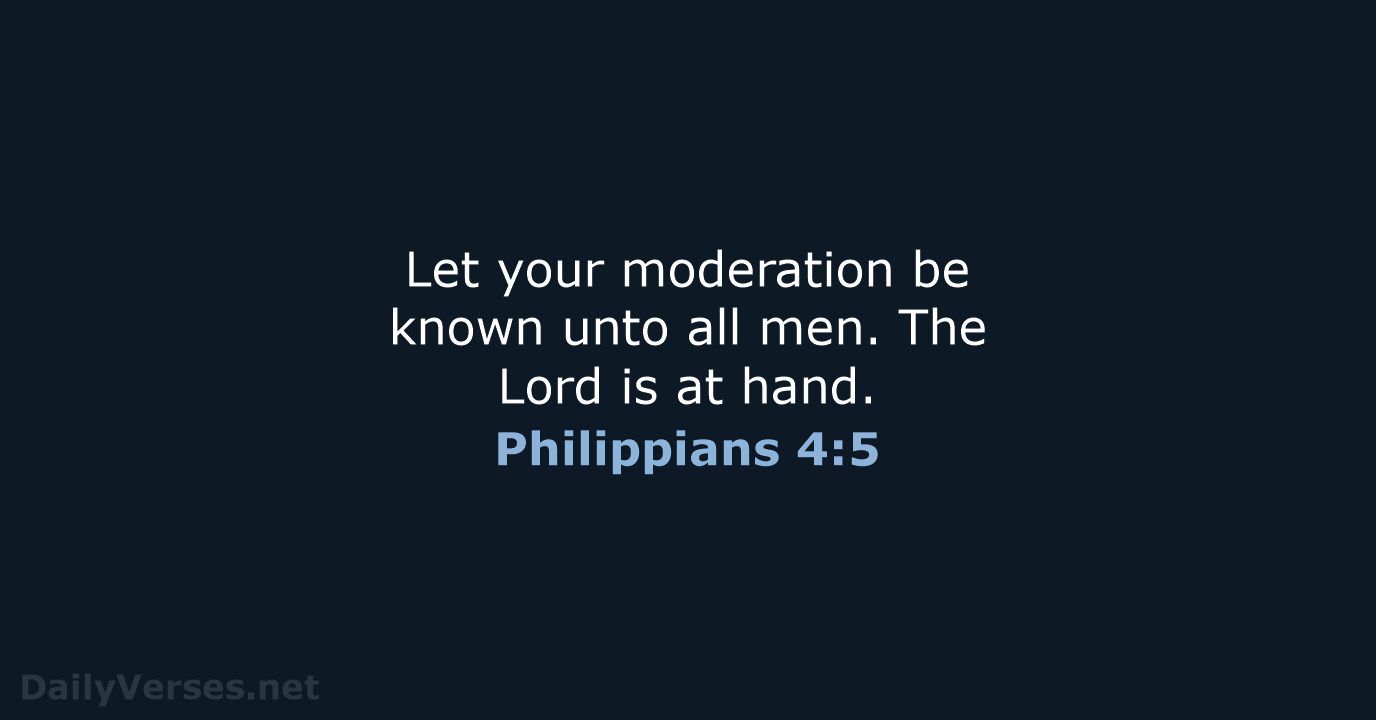 Philippians 4:5 - KJV