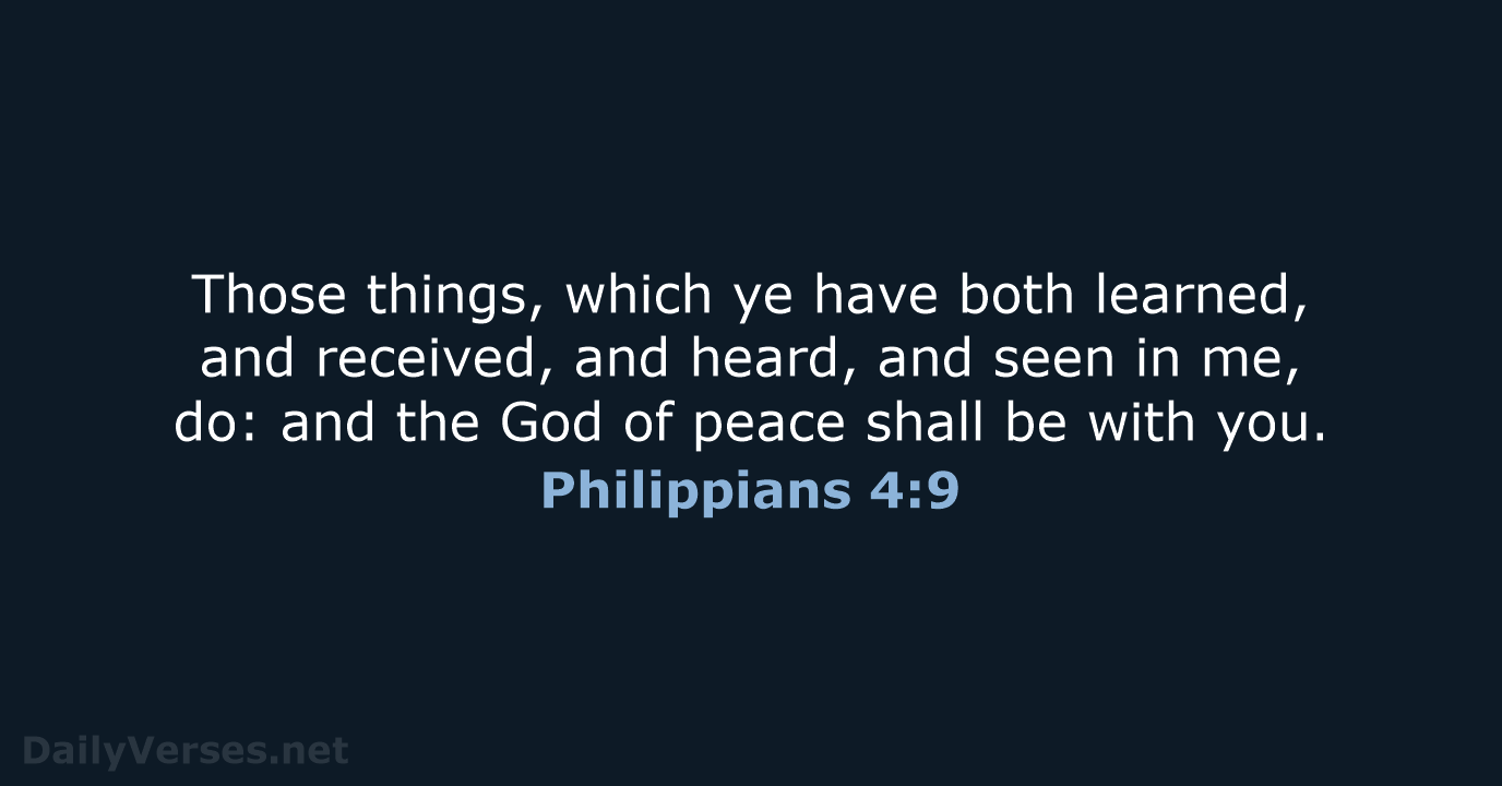 Philippians 4:9 - KJV