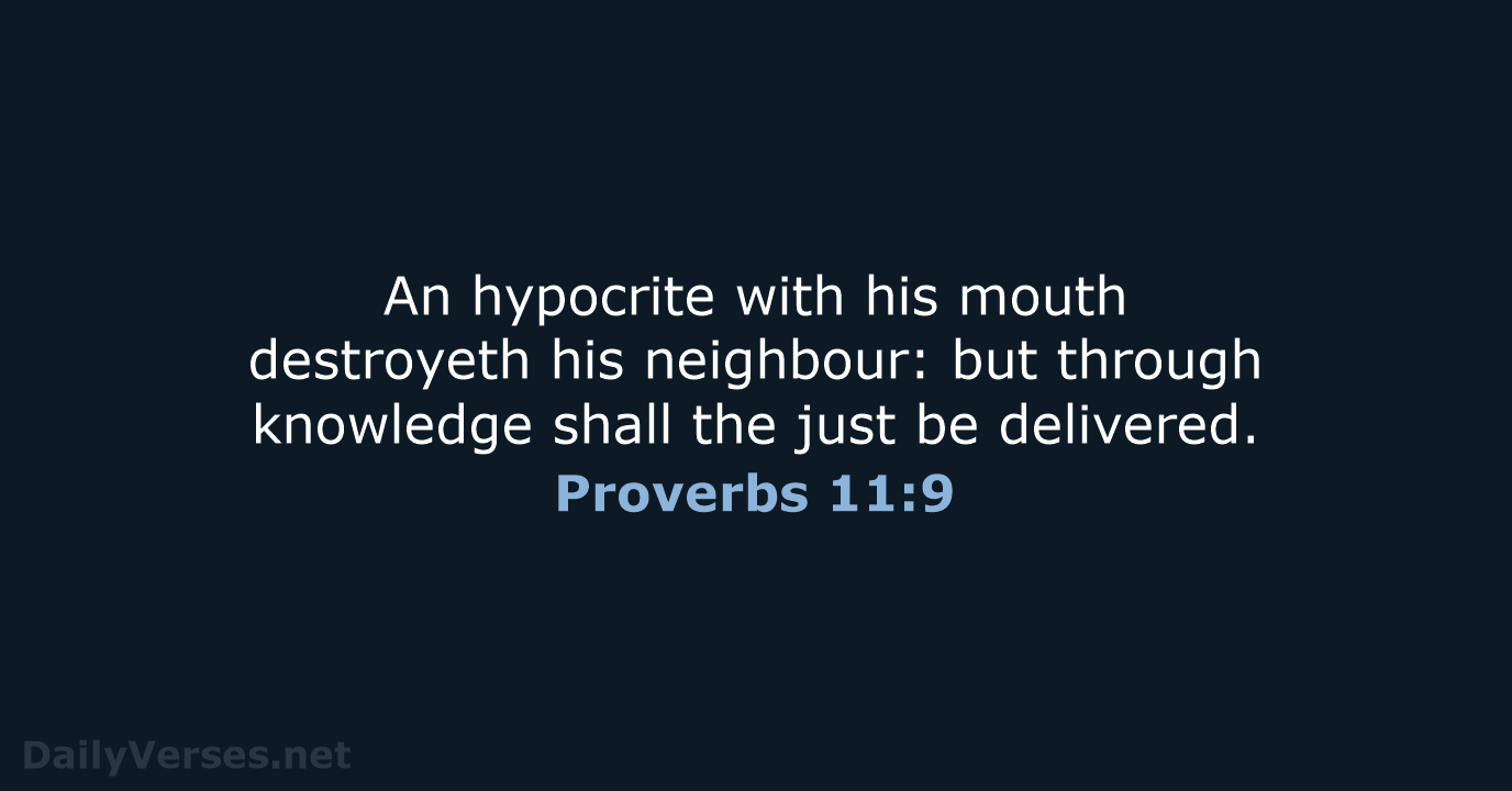 Proverbs 11:9 - KJV