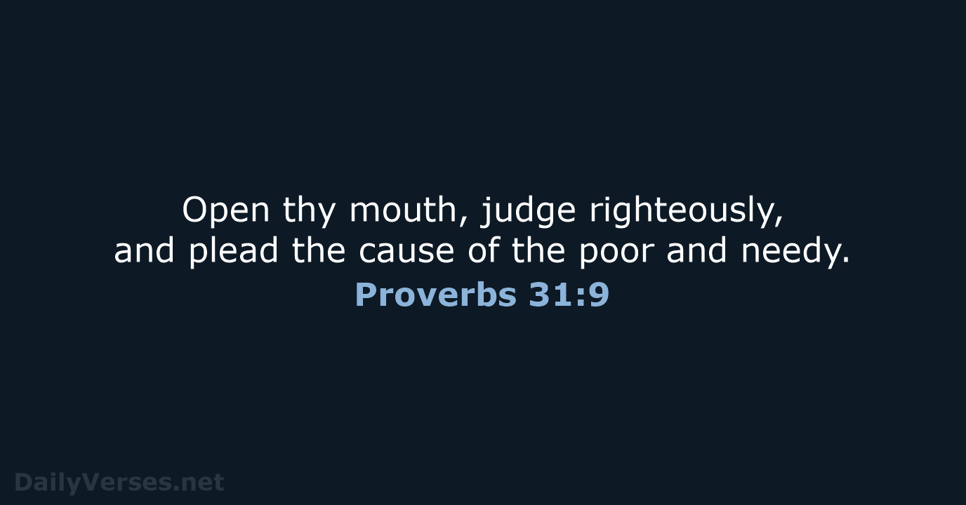 Proverbs 31:9 - KJV