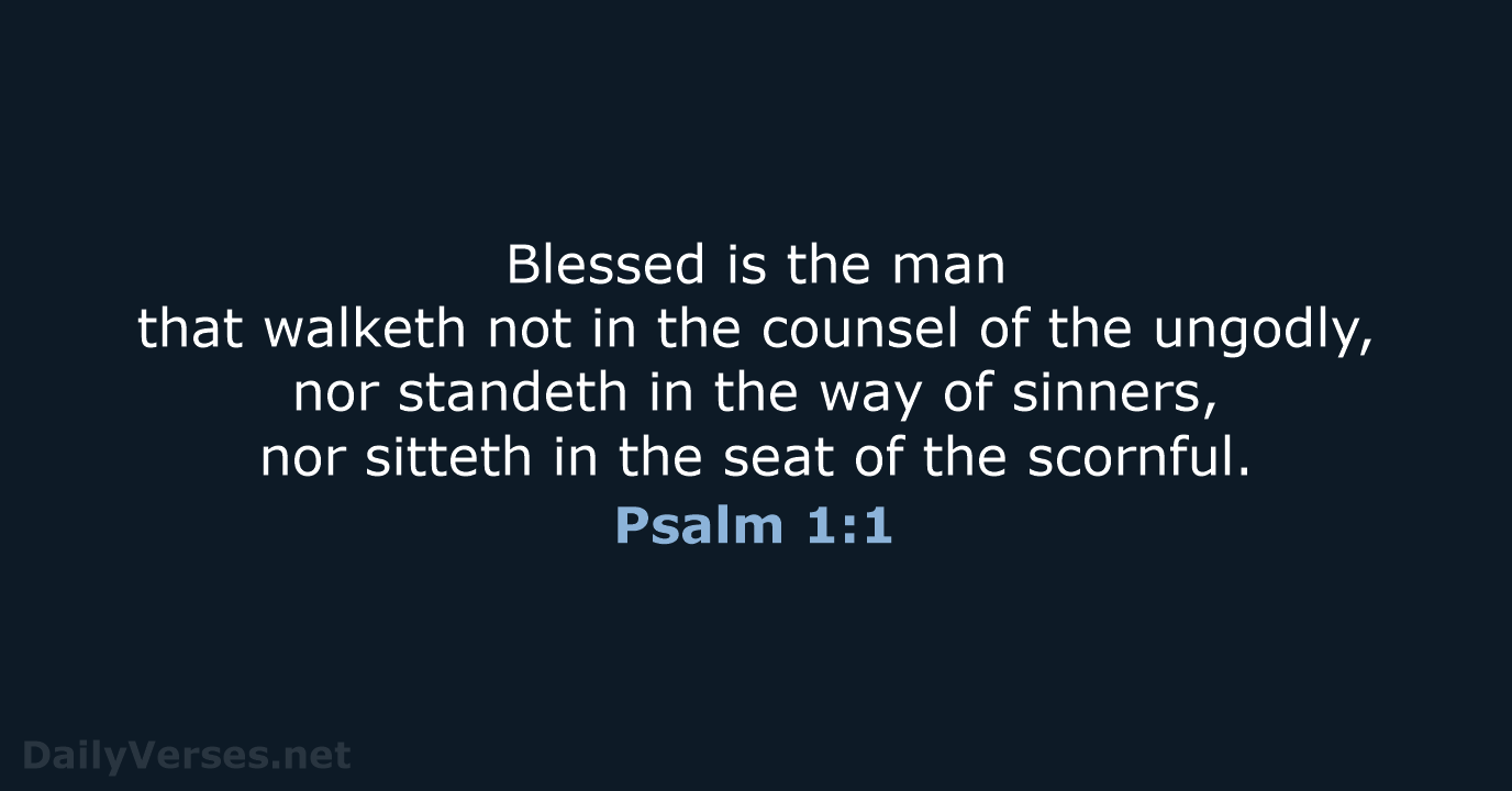 Psalm 1:1 - KJV